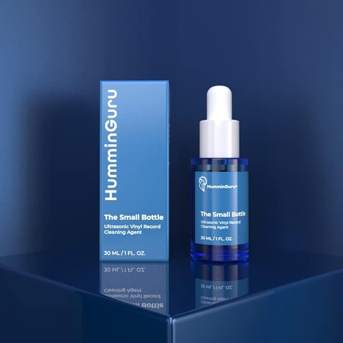 HumminGuru The Small Bottle Ultrasonic Vinyl Record Cleaning Agent, Highly Improves Ultrasonic Record Cleaning Machine Effectiveness and Drying Time, Anti-Static LP Cleaning Solution Without Alcohol