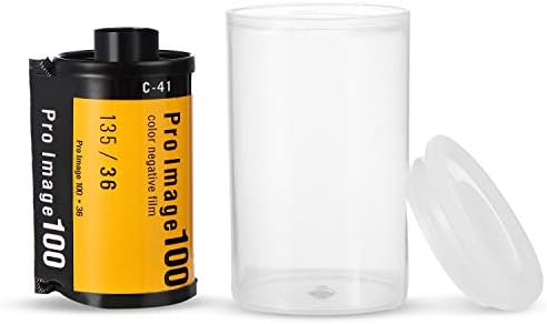 JOVITEC 30 Pieces Plastic Film Canister Holder, 35 mm Empty Camera Reel Containers, Storage Containers Case with Lids for Storing Small Accessories, Film, Keys, Coins, Art Beads (Transparent)