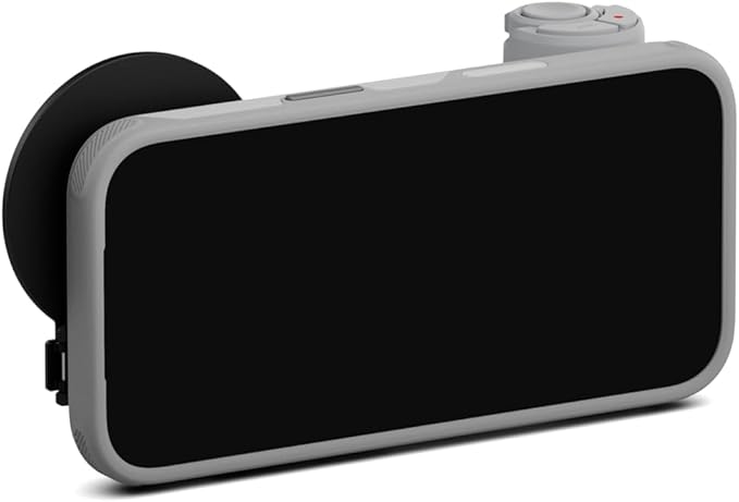 Tilta Khronos Lite Handheld Kit Compatible with iPhone 17 Pro - Light Gray | Case with Kickstand | Bluetooth Control Handle | 58mm Filter Tray | Magnetic Backplate | Screen Protector