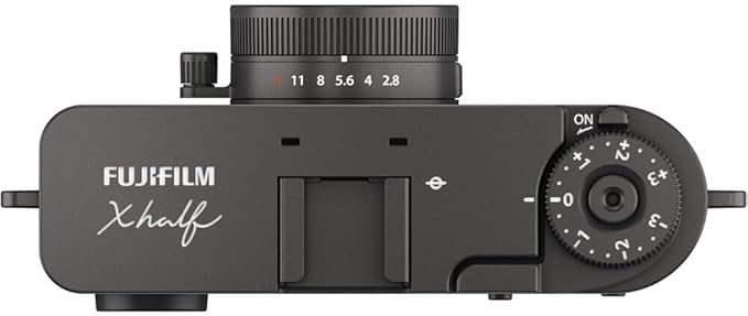 FUJIFILM X Half Premium Compact Digital Camera (Charcoal Silver) Bundle with Fuji Link 3 Smartphone Printer (Clay White) + Instax Mini Film + 64GB Memory Card + Flexible Tripod + Cleaning Kit + More