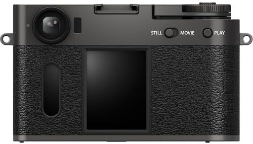 FUJIFILM X Half Premium Compact Digital Camera (Charcoal Silver) Bundle with Fuji Link 3 Smartphone Printer (Clay White) + Instax Mini Film + 64GB Memory Card + Flexible Tripod + Cleaning Kit + More