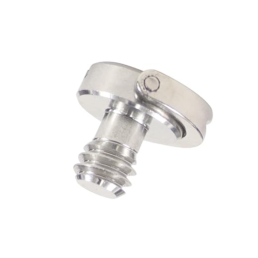 Camera Screw 1/4 Inch D-Ring Nickel Plated Iron Screw Quick Release Plate Mount Tripod Accessories for DSLR Camera Tripod Monopod Strap Mount Screw