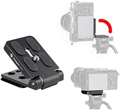 Fotopro Camera L Bracket Vertical Horizontal Switching Quick Release Plate for Canon Nikon Sony DSLR Monopod Stabilizer Universal