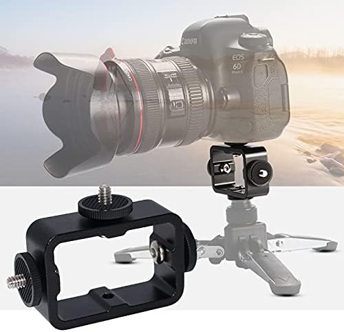 Walway Multi-Function Triple Hot Shoe Base Mount Bracket for LED Monitors Microphones Audio Recorder & Studio Flash Video Camera