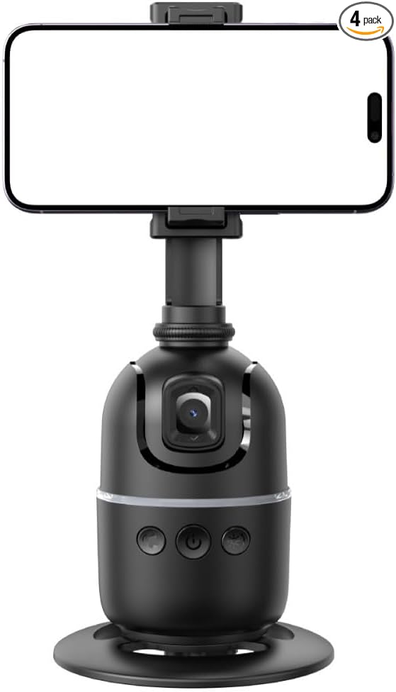 P03 Mobile Phone, Handheld Camera Mount, Smart 360-degree Automatic Rotation AI Face Tracking and Recognition Live Shooting 4 in 1 Foldable Selfie Stick Tripod Anti Shake Smartphone Mobile Gimbal