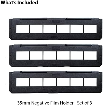 Magnasonic Long Tray Negative Film Holder for 35mm Compatible Film Scanners, Holds 6 Negative Frames to Speed up Processing Time, Easy To Use, Gently Flattens and Protects Film Edges - Set of 3 (NT01)