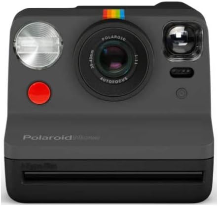 Polaroid Originals Now Viewfinder i-Type Instant Camera (Black) Bundle with Color Instant Film for i-Type Cameras (8 Exposures) and Film Kit with Magnetic/Hanging Frames and Storage Box (3 Items)