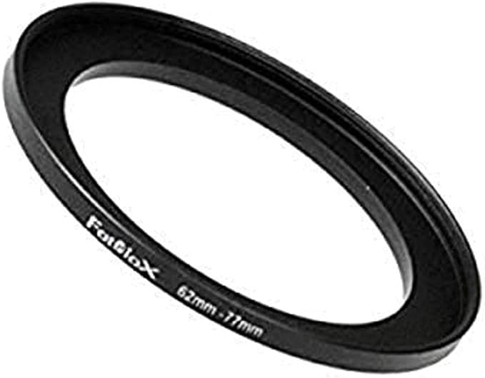 Fotodiox Metal Step Up Ring, Anodized Black Metal 62mm-77mm, 62-77 mm