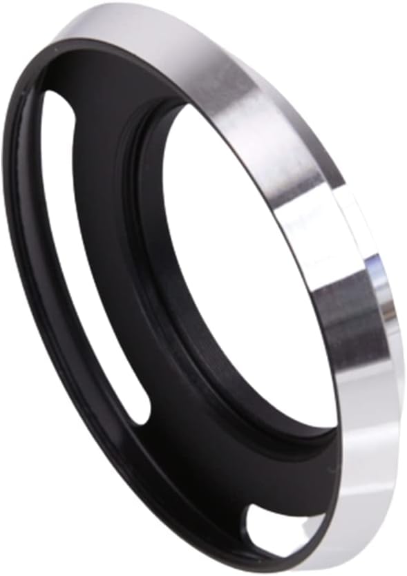 40.5 mm Metal Lens Hood Dedicated Lens Hood Shade Protector Vented Hood Compatible with Sony Alpha a6600 A6400 A6300 A6000 with 16-50mm Lens/Nikon 1 Nikkor 10-30mm Lens (Silver)