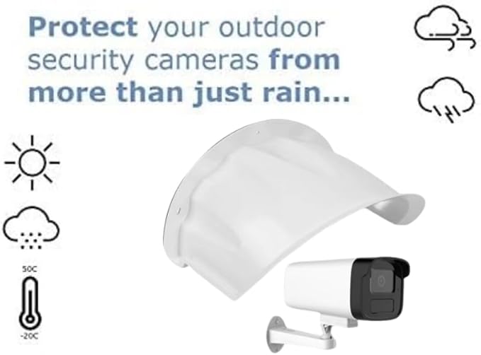 CTXSumTec Universal Sun Rain Shade Camera Cover Shield for CCTV Surveillance Outdoor Camera Hikvision/Nest/Ring/Arlo/Dome/Bullet Outdoor Camera