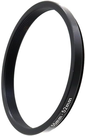 55-46/49/52/58/62/67/72/77mm Step Up & Step Down Filter Ring Adapter for Camera ND/UV/CPL (55-52mm)