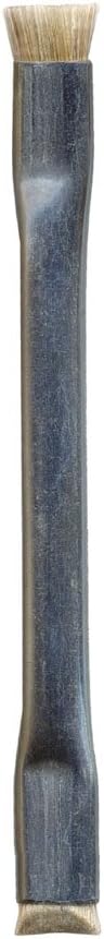 MG Chemicals 856 Double Ended Technical Cleaning Brush for Electronics, 4-1/2" Clad Plated Steel Handle, Horse Hair Bristles, 1/4" Length x 5/16" Width (Pack of 5)