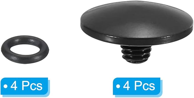 PATIKIL Camera Shutter Button, 4 Pack Soft Shutter Release Button Pure Copper Camera Button Convex Suitable for Nikon for Fujifilm for Leica DSLR/SLR Camera, Black