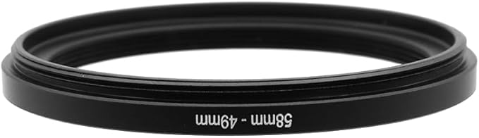 58-37/40.5/42/43/46/48/49/52/55/58/60/62/67/72/77/82mm Step Up & Step Down Rings Adapter for Camera Lens and Filters 58-49 Filter Adapter Ring 58mm Lens to 49mm Filters (58-49mm)