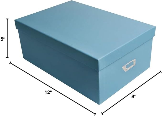 novelinks Photo Case 4" x 6" Photo Storage Box, 10 Inner Picture Storage Containers & Photo Organizer Cases, Portable Photo Craft Keeper for Photos, Crafts, Cards (Sky Blue)