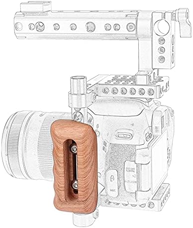 CAMVATE Wooden Hand Grip with 1/4"-20 Mounting Groove for DSLR Camera Cage Kit(Left Hand) - 2828