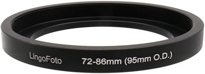 Lens Matte Box Adapter 72-86mm Step up Ring for 72mm Camera Lens to 95mm OD Matte Box Lens Mount (72-86/95mm)