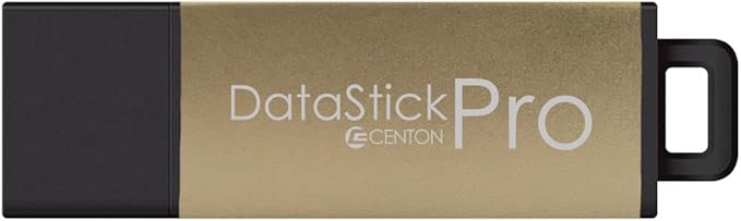 Centon Electronics DataStick Pro USB 2.0 Flash Drive, Portable USB Drive, Durable Casing, Versatile USB Stick, 64 GB Storage, Gold Metallic