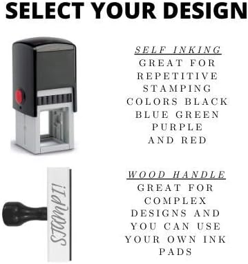 Custom Logo Stamp Custom Image Stamper Personalized Stamp Business Logo Stamp Business Logo or Image 7/8" x 2-3/8" (Red)