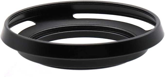 46mm Hollow Lens Hood 46mm Screw in Curved Vented Lens Hood 46mm Metal Lens Hood for 46mm Lens Hood Wide(Black)