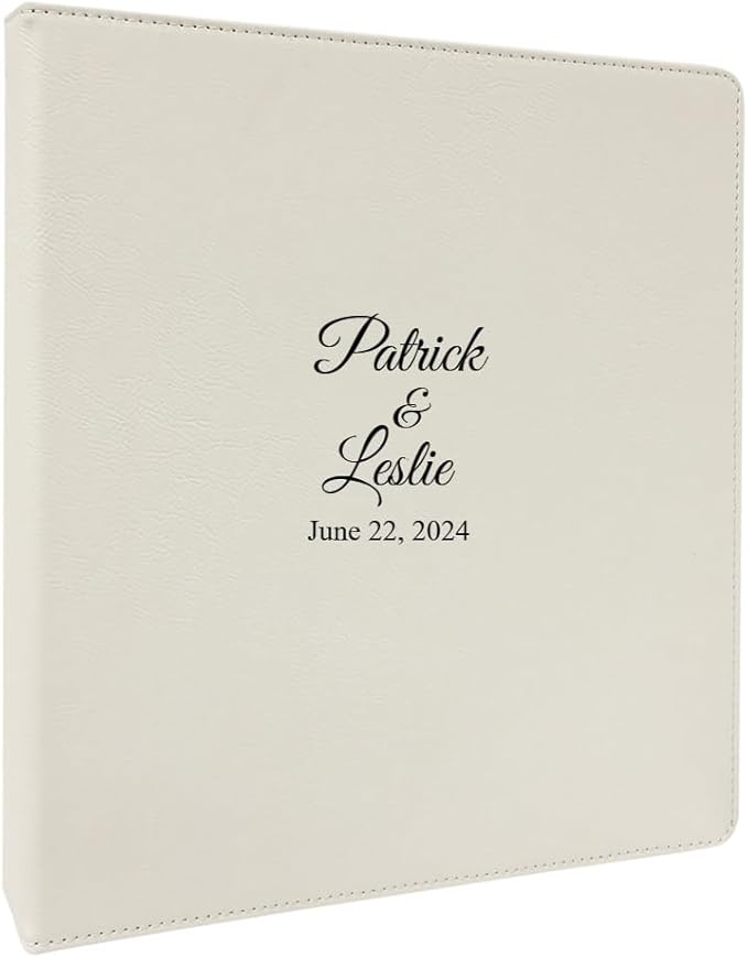 Custom Binder Personalized with Business or Name (White with Black)