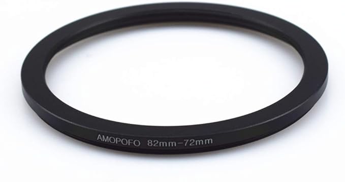 82mm to 72mm Step-Down Rings Lens Filters Ring Compatible with UV,ND,CPL,Made of CNC Machined Metal with Matte Black Electroplated Finish,All 82mm Camera Lenses & 72mm Accessories