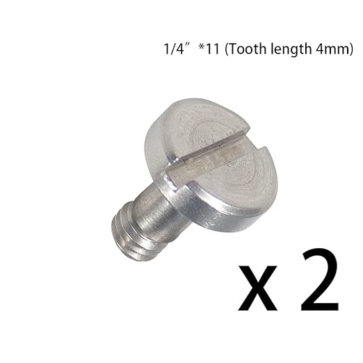 BGNing 2 Pcs M5 Knurled Thumb Screw Threaded 1/4 3/8 Thumbscrew Knobs Adapter Mount High Step Slotted Head Hand Tighten Compatible with GoPro Cameras (2Pcs 1 4 Steel Screw)