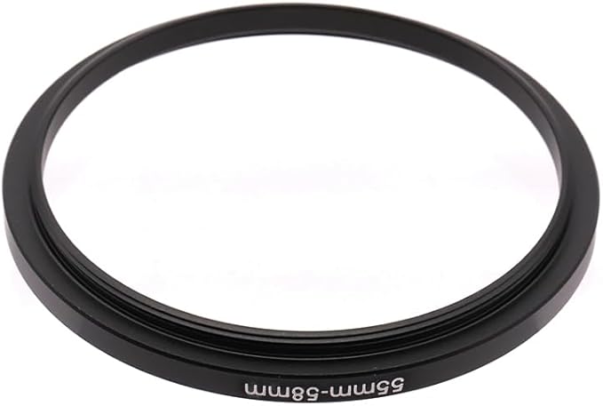 55-46/49/52/58/62/67/72/77mm Step Up & Step Down Filter Ring Adapter for Camera ND/UV/CPL (55-58mm)