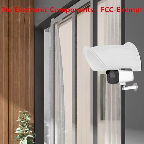 V-Fiabilidad 2-Pack Weatherproof Universal Security Camera Sun Rain Shade Cover – Compatible with Hikvision, Nest, Ring, Arlo,LED Lights – All-Weather Protection for Outdoor Dome & Bullet Cameras