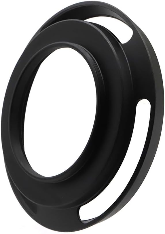39mm Hollow Lens Hood 39mm Screw in Curved Vented Lens Hood 39mm Metal Lens Hood for 39mm Lens Hood Wide(Black)