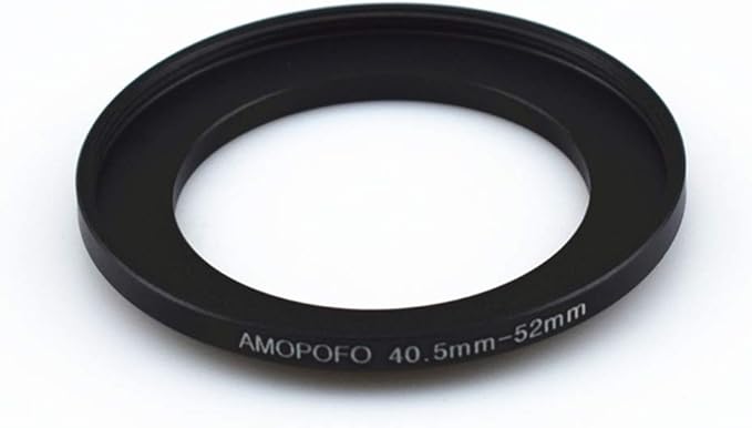40.5mm to 52mm Metal Step Up Ring Adapter for Canon,for Nikon,for Sony,for Fuji, Camera Lenses & UV,ND,CPL Camera Filters, Made from CNC Machined Space Aluminum with Matte Black Electroplated Finish