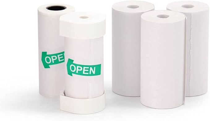 Kidamento Instant Print Kids Camera Original BPA-Free BPS-Free Thermal Printing Paper Roll Refill Set 57mm 2 1/4 Inch Width up to 300 Prints