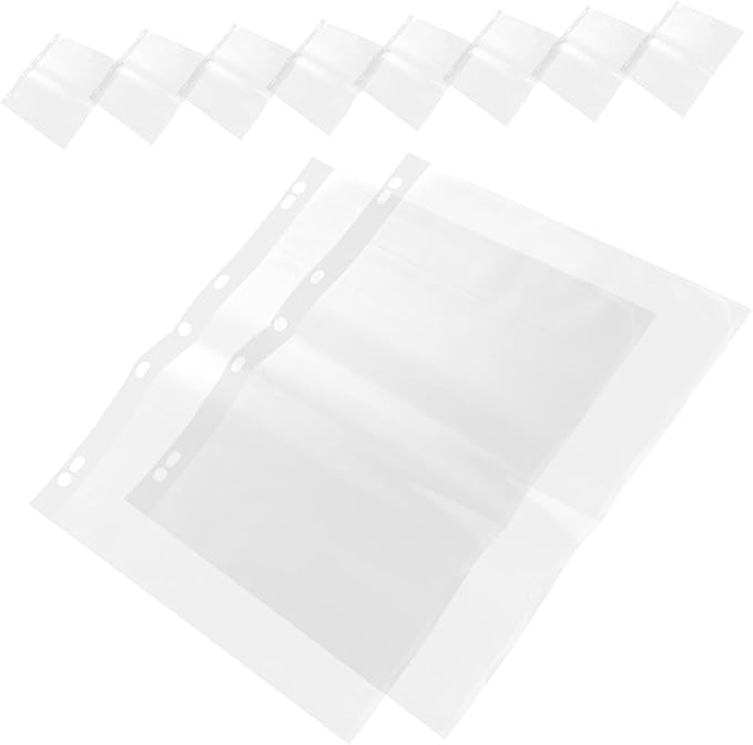10pcs Heavy Duty Film Negative Sleeves Document Pouches for Archival Photo Storage Protects Negatives and Slides from Damage Compatible with Binders