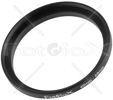 Fotodiox Metal Step Up Ring, Anodized Black Metal 46mm-49mm, 46-49 mm