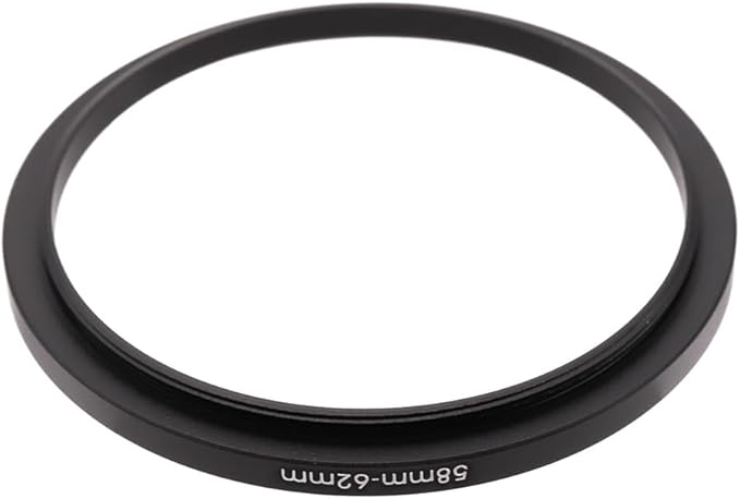 58-37/40.5/42/43/46/48/49/52/55/58/60/62/67/72/77/82mm Step Up & Step Down Rings Adapter for Camera Lens and Filters 58-62 Filter Adapter Ring 58mm Lens to 62mm Filters (58-62mm)