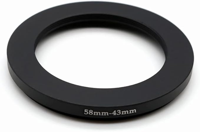 58-37/40.5/42/43/46/48/49/52/55/58/60/62/67/72/77/82mm Step Up & Step Down Rings Adapter for Camera Lens and Filters 58-43 Filter Adapter Ring 58mm Lens to 43mm Filters (58-43mm)