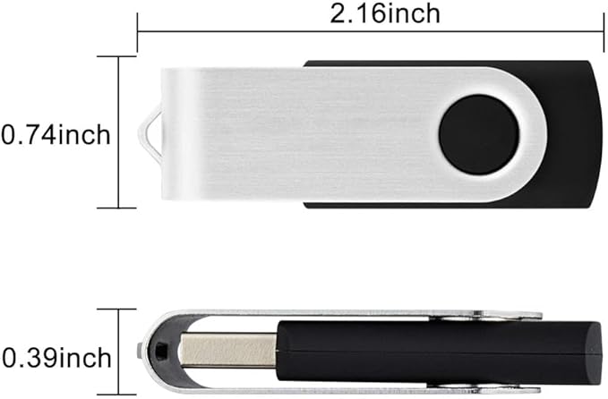 Generic 8GB Flash Drive 10 Pack Bulk USB Flash Drives, USB2.0 Thumb Drive USB Stick for Data Storage Backup, Jump Drive Pen Drive Zip Drive Memory Stick with Indicator (10Pack Black, 8GB)