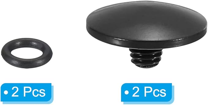 PATIKIL Camera Shutter Button, 2 Pack Soft Shutter Release Button Pure Copper Camera Button Convex Suitable for Nikon for Fujifilm for Leica DSLR/SLR Camera, Black