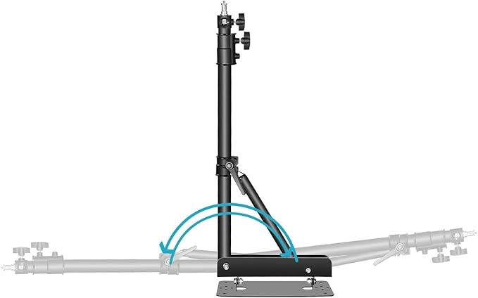 Neewer Triangle Wall Mount Arm for Photography Studio Strobe Monolight Softboxes Umbrellas Reflectors Flexible Rotation 180 Degrees Maximum Length 180 cm (Black)