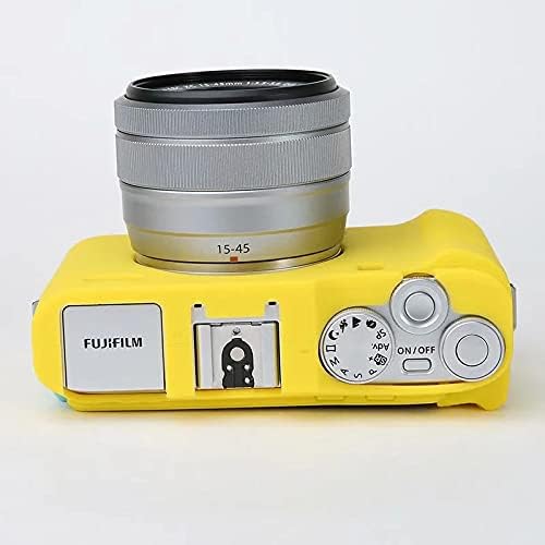 Professional Secure Silicone Camera Case Cover Housing Body Skin for Fujifilm Fuji X-A7 XA7 XA 7 Mirrorless Digital Camera (Yellow)