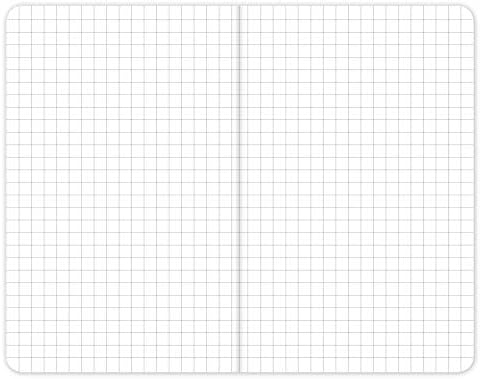 Field Notebook/Pocket Journal - 3.5"x5.5" - Orange - Graph Memo Book - Pack of 5