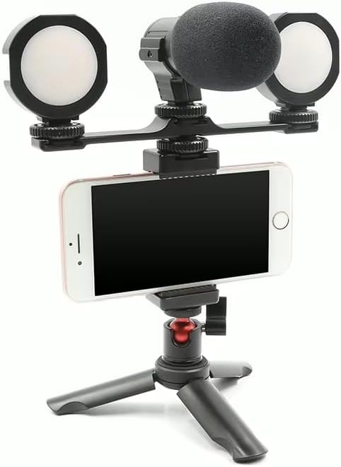 REFLEX CAMERA Metal Mobile Phone/DSLR Cold Shoe Extension Bracket with 3 Cold Shoe Mounts with Removable 1/4"-20 Screw Mount, Durable Camera Accessory for Mic, LED Video Light, Live Streaming