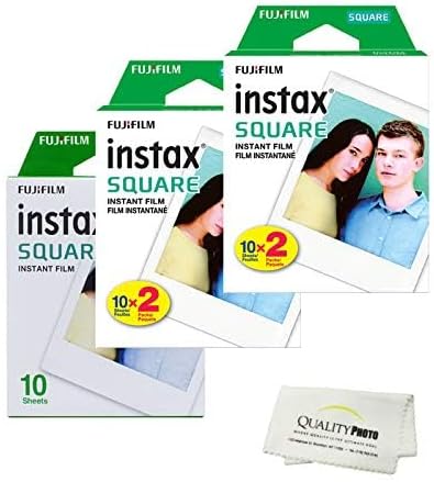 Fujifilm Instax Square Instant Film - 50 Exposures + Quality Photo Microfiber Cloth …