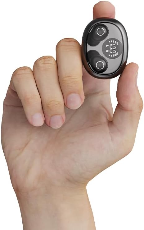 Small Invisible Sleep Earbuds Smallest Wireless Bluetooth Low Profile Micro Tiny Discreet Mini Headset，with Mic，for Small Ear Canals Invisible Ear Buds，Discreet Headphones Spy Earpiece
