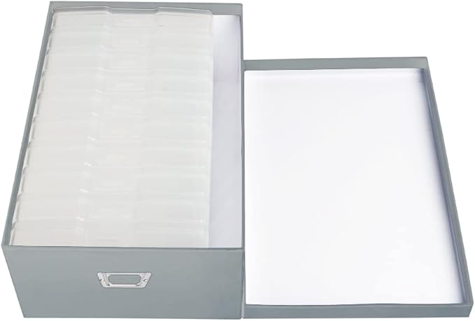novelinks Photo Case 4" x 6" Photo Storage Box - 10 Inner Picture Storage Container Photo Organizer Case Picture Box Storage Photo Craft Keeper (White)
