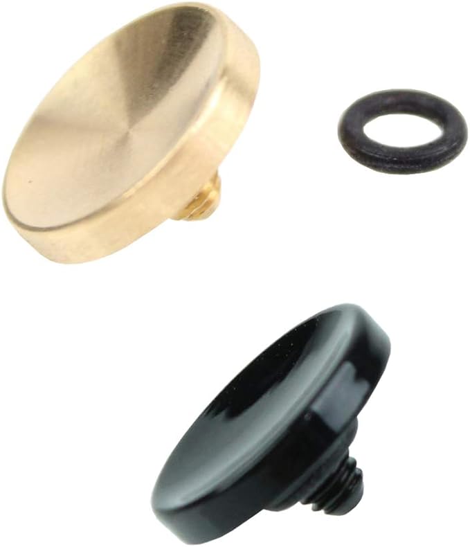 Foto&Tech Soft Shutter Release Button Compatible with Fuji Fujifilm X-T5 X-T4 X-T3 X-T30 X-T30 II X-T20 X-PRO3 X100V X100F X-E4 X-E3 RX1R II RX10 IV III Leica M9 Nikon Df F3 (2 Pieces, BK+GD)