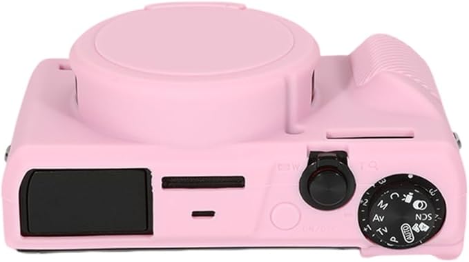 STSEETOP Silicone Case for Canon Powershot G7 X Mark II, G7 X Mark II Case Soft Protective Cover with Anti-Slip Grip and Lens Protection, Scratch Resistant (Pink)