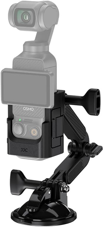 Pocket 3 Suction Cup Mount,Car Interior Windshield Dash Holder with 2 Detachable Expansion Arms for Xtra Muse Osmo Pocket 3 Action 5 Pro 4 3 Hero 13 12 11 10 9 8 Insta 360 X5 X4 Car Mount Accessories