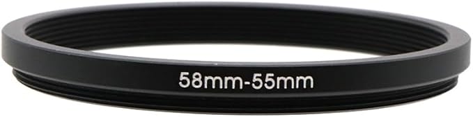58-37/40.5/42/43/46/48/49/52/55/58/60/62/67/72/77/82mm Step Up & Step Down Rings Adapter for Camera Lens and Filters 58-82 Filter Adapter Ring 58mm Lens to 82mm Filters (58-55mm)