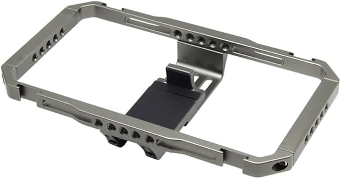 Smartphone Video Rig Rabbit Cage Filmmaking Case Handheld Phone Video Stabilizer Grip Tripod Mount Stand Frame Easy to Use, titanium, 500707608
